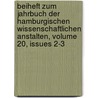 Beiheft Zum Jahrbuch Der Hamburgischen Wissenschaftlichen Anstalten, Volume 20, Issues 2-3 door Onbekend