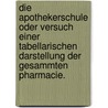 Die Apothekerschule oder Versuch einer tabellarischen Darstellung der gesammten Pharmacie. door Johann Bartholomäus Trommsdorff