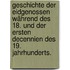Geschichte der Eidgenossen während des 18. und der ersten Decennien des 19. Jahrhunderts.