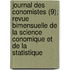 Journal Des Conomistes (9); Revue Bimensuelle de La Science Conomique Et de La Statistique