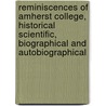 Reminiscences of Amherst College, Historical Scientific, Biographical and Autobiographical by Hitchcock Edward Hitchcock