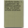 Sämtliche Werke. 1. Supplement: Die Bildnisse Goethes hrsg. von Ernest Schulte-Strathaus. door Johann Goethe