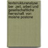 Textstrukturanalyse Ber  Zeit, Arbeit Und Gesellschaftliche Herrschaft  Von Moishe Postone