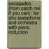 Escapades (from Catch Me If You Can): For Alto Saxophone and Orchestra with Piano Reduction
