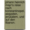 Johann Heinrich Mayr's Reise nach Konstantinopel, Aegypten, Jerusalem, und auf den Libanon. door Johann Heinrich Mayr