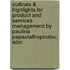 Outlines & Highlights For Product And Services Management By Paulina Papastathopoulou, Isbn