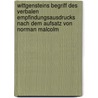 Wittgensteins Begriff Des Verbalen Empfindungsausdrucks Nach Dem Aufsatz Von Norman Malcolm by Oliver H. Rtl