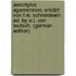 Aeschylos Agamemnon, Erklärt Von F.W. Schneidewin Ed. by E.L. Von Leutsch. (German Edition)