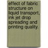 Effect of Fabric Structure on Liquid Transport, Ink Jet Drop Spreading and Printing Quality. by Shamal Kamalakar Mhetre