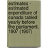 Estimates - Estimated Expenditure of Canada Tabled Yearly Before the Parliament, 1907 (1907)