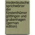 Niederdeutsche Sprichwörter Der Fürstenthümer Göttingen Und Grubenhagen (German Edition)