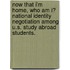 Now That I'm Home, Who Am I? National Identity Negotiation Among U.S. Study Abroad Students.