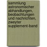 Sammlung Astronomischer Abhandlungen, Beobachtungen und Nachrichten, zweyter Supplement-Band door Onbekend