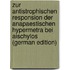 Zur Antistrophischen Responsion Der Anapaestischen Hypermetra Bei Aischylos (German Edition)