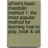 Alfred's Basic Mandolin Method 1: The Most Popular Method For Learning How To Play, Book & Cd