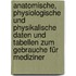 Anatomische, physiologische und physikalische Daten und Tabellen zum Gebrauche für Mediziner