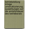 Betriebsteilung Infolge Umstrukturierung: Auswirkungen Auf Die Amtsfortdauer Des Betriebsrats by Andrea Pirscher