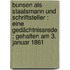 Bunsen als Staatsmann und Schriftsteller : eine Gedächtnissrede ; gehalten am 3. Januar 1861