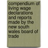 Compendium of Living Wage Declarations and Reports Made by the New South Wales Board of Trade door New South Wales. Board of Trade