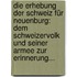 Die Erhebung Der Schweiz Für Neuenburg: Dem Schweizervolk Und Seiner Armee Zur Erinnerung...