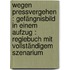 Wegen Pressvergehen : Gefängnisbild in einem Aufzug : Regiebuch mit vollständigem Szenarium