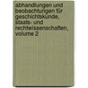 Abhandlungen Und Beobachtungen Für Geschichtskunde, Staats- Und Rechtwissenschaften, Volume 2 door Johann Ludwig Klüber