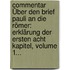 Commentar Über Den Brief Pauli An Die Römer: Erklärung Der Ersten Acht Kapitel, Volume 1...