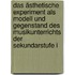 Das ästhetische Experiment als Modell und Gegenstand des Musikunterrichts der Sekundarstufe I