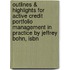 Outlines & Highlights For Active Credit Portfolio Management In Practice By Jeffrey Bohn, Isbn