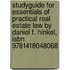 Studyguide For Essentials Of Practical Real Estate Law By Daniel F. Hinkel, Isbn 9781418048068