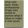 What Men Want: Three Professional Single Men Reveal To Women What It Takes To Make A Man Yours door Rich Seldes