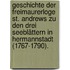 Geschichte der Freimaurerloge St. Andrews zu den drei Seeblättern in Hermannstadt (1767-1790).
