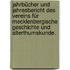 Jahrbücher und Jahresbericht des Vereins für mecklenbergische Geschichte und Alterthumskunde.