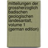 Mitteilungen Der Grossherzoglich Badischen Geologischen Landesantalt, Volume 1 (German Edition) door Geologische Landesanstalt Baden