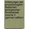 Mitteilungen Der Grossherzoglich Badischen Geologischen Landesantalt, Volume 3 (German Edition) by Geologische Landesanstalt Baden