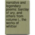 Narrative and Legendary Poems: Barclay of Ury, and Others From Volume I., the Works of Whittier