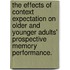 The Effects of Context Expectation on Older and Younger Adults' Prospective Memory Performance.