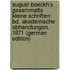 August Boeckh's Gesammelte Kleine Schriften: Bd. Akademische Abhandlungen. 1871 (German Edition)
