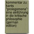 Kommentar Zu Kants "Prolegomena": Eine Einführung in Die Kritische Philosophie (German Edition)
