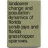 Landcover Change and Population Dynamics of Florida Scrub-Jays and Florida Grasshopper Sparrows.
