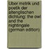 Über Metrik Und Poetik Der Altenglischen Dichtung: The Owl and the Nightingale (German Edition)