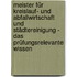 Meister für Kreislauf- und Abfallwirtschaft und Städtereinigung - Das prüfungsrelevante Wissen