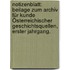 Notizenblatt: Beilage zum Archiv für Kunde Österreichischer Geschichtsquellen, erster Jahrgang.