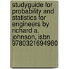 Studyguide For Probability And Statistics For Engineers By Richard A. Johnson, Isbn 9780321694980 door Richard A. Johnson