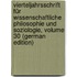 Vierteljahrsschrift Für Wissenschaftliche Philosophie Und Soziologie, Volume 30 (German Edition)