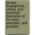 Essays Biographical, Critical, and Historical; Illustrative of the Tatler, Spectator, and Guardian
