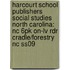 Harcourt School Publishers Social Studies North Carolina: Nc 6Pk On-Lv Rdr Cradle/Forestry Nc Ss09