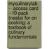 Myculinarylab -- Access Card --10-Pack (Nasta) for on Cooking: A Textbook of Culinary Fundamentals