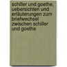 Schiller und Goethe, Uebersichten und Erläuterungen zum Briefwechsel zwischen Schiller und Goethe door Onbekend
