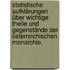 Statistische Aufklärungen über wichtige Theile und Gegenstände der österreichischen Monarchie.